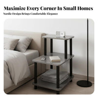 Multi-Functional C-Shaped Rolling Table Space-Saving Sofa Desk Modern Design Storage Rack With casters for Apartment Dwellers, Homeowners, Remote Workers