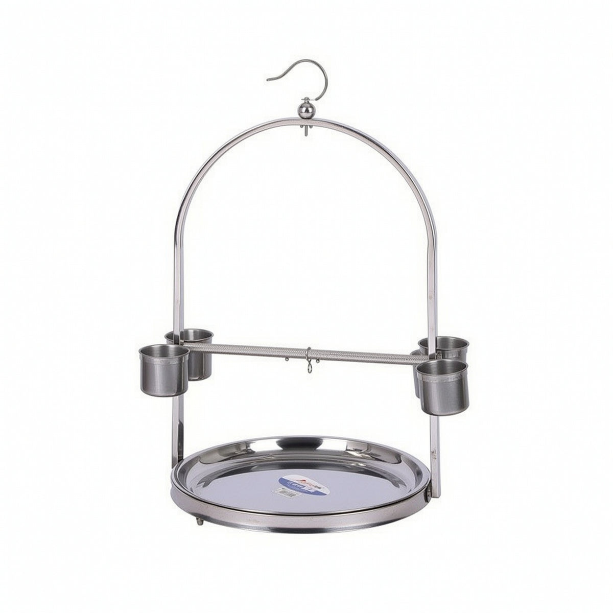Bird Playground with Feeder Cups Stable Bird Stand with Cups Parrot Playstand for Aviary