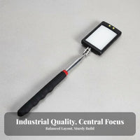 Telescoping Illuminated Inspection Mirror Portable Illuminated Lighted Inspection Mirror Lightweight Non-Slip Grip for Mechanics