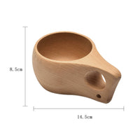 Wooden Drinking Cup with Handle Handmade Wooden Cup with Handle Non Lightweight for Campers, Camping, Outdoor