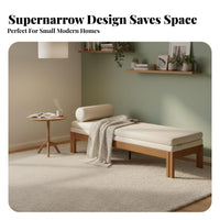 sturdy Wood Frame transformable Sleeper Sofa two-wayUse Design Extendable Wooden Daybed Space-Saving Living Room Furniture Minimalist aesthetic for Apartment Dwellers, Students, Homeowners, Small Spaces, Bedroom, Home Office