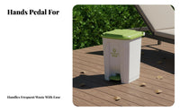 Foot Pedal Trash Can Professional-Grade Durability Foot Pedal Garbage Can Step-on Garbage Bin Odor-Containing Lid for Break Room