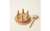 Beech Wood Wooden Birthday Cake Unfinished Birthday Cake Toy Smooth for Playroom