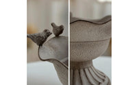 Decorative Metal Planter with Birds Distressed Scalloped Planter Pot Weathered Plant Holder Rustic for Gardeners
