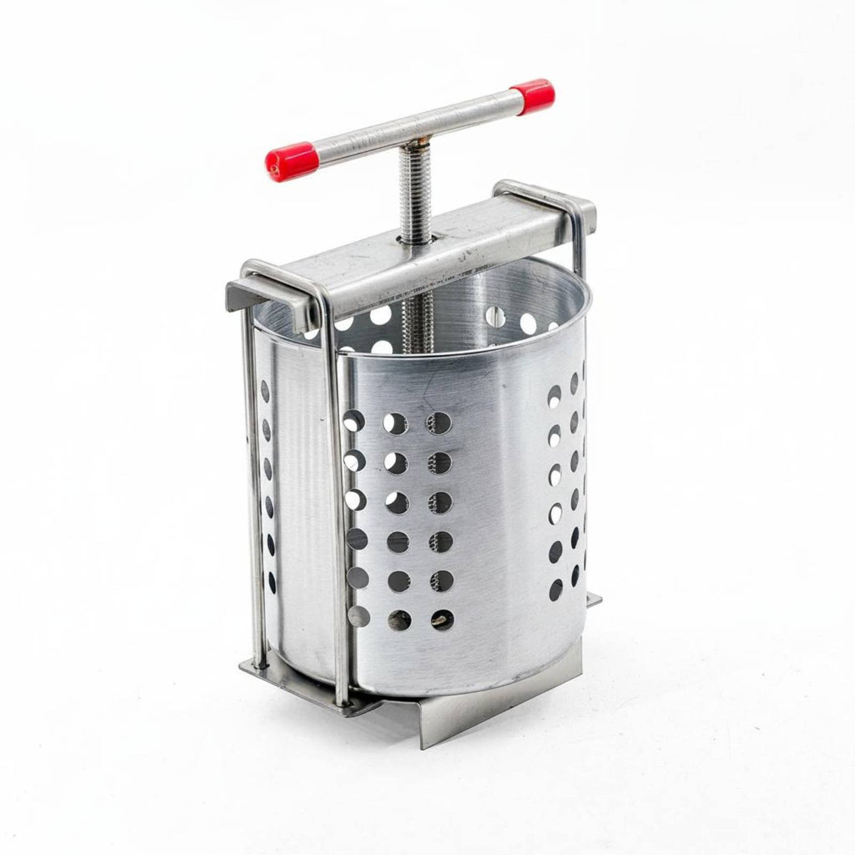 Vegetable Press with Perforated Basket Handheld Stainless Steel Vegetable Press Detachable for Home Cooks, Kitchen Prep