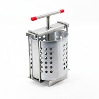 Vegetable Press with Perforated Basket Handheld Stainless Steel Vegetable Press Detachable for Home Cooks, Kitchen Prep