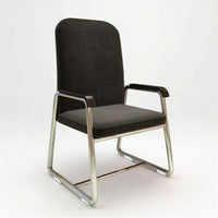 Sled Base Chair Upholstered High-Back Chair with Armrests Padded Furniture for Professionals, Students, Office, Conference Room