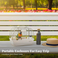 Sturdy Parrot Outing Enclosure See-Through View Portable Bird Travel Enclosure Ventilated Parrot Travel Carrier Easy to Clean for Car Trips, Outdoor Activities, Vet Visits, Shopping