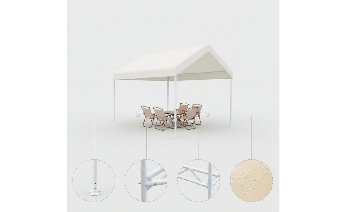 Canopy Tent Waterproof Market Tent Straight Leg Quick-Setup up Canopy for Vendors, Event Planners, Outdoor Events, Backyard