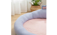Small Dog Cooling Bed Ice Silk Material Cooling Pet Nest Supportive Raised Rim