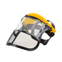 Grass Trimmer Face Guard Adjustable Headgear Face Mesh High Visibility Mesh Visor Helmet for Landscaping