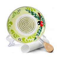 Garlic Grater Plate with Brush Textured Garlic Grater Plate for Kitchen