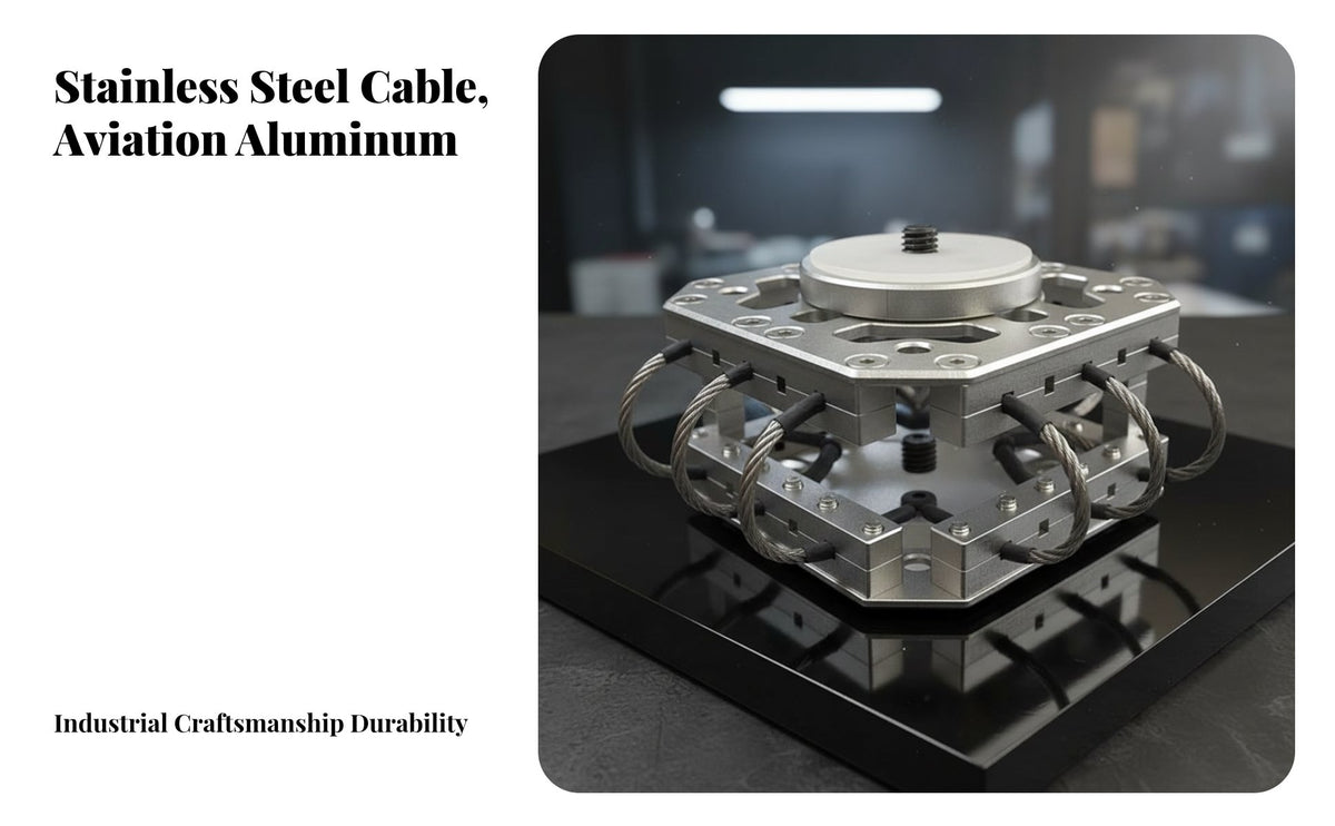 Shockproof Wire Rope Shock Absorber High Stability Vibration Isolator Gimbal Platform Collision Resistant Wire Rope Isolator 304 Stainless Steel for Footage Graphers, Film Professionals, Vehicle Filming, Instrument Protection, Sky Photography