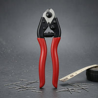Black Metal Head Manual Wire Rope Cutter Red Handles Coil-Assisted-Loaded Wire Cutter