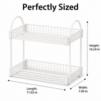 Metal 2-Tier Mug Rack, Coffee Mug Holder Stand for Kitchen Countertop, Space Saving Tea Cup Holder, Modern Minimalist Design