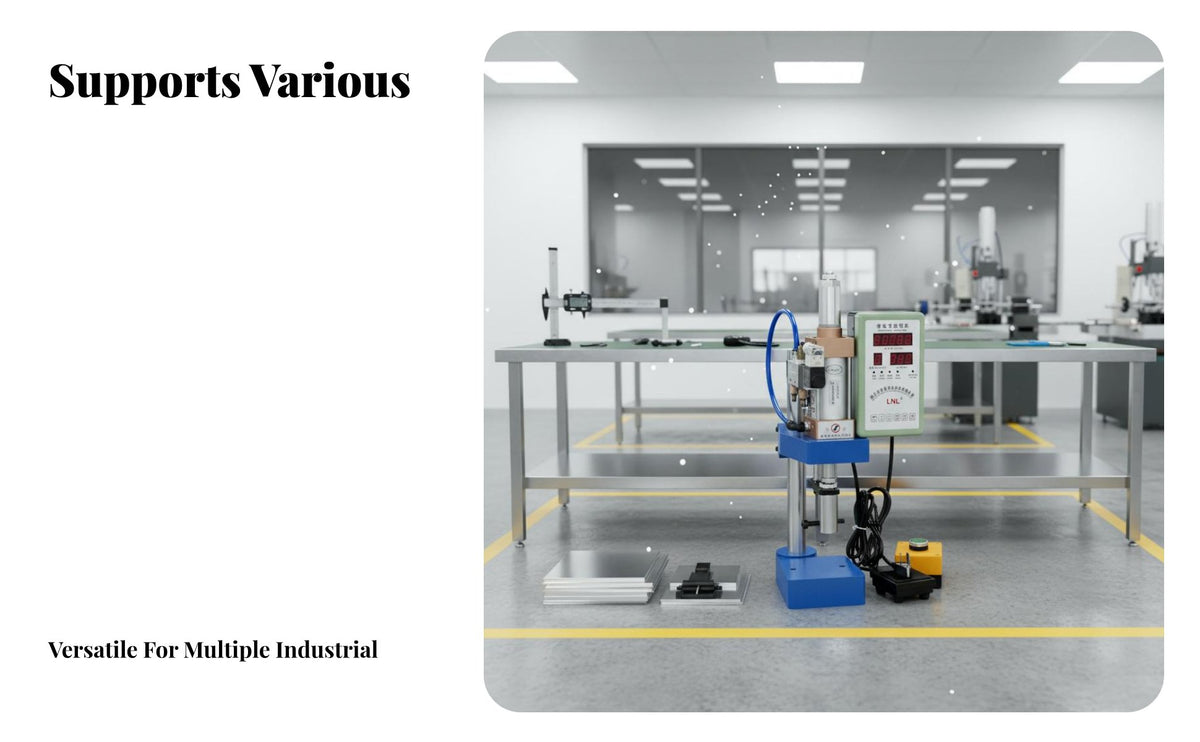 Pneumatic Punch Press Machine Two-Button Button Switch Single Column Pneumatic Press Powerful Pressure Workshop Equipment for Factory Workers, Garage