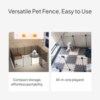 Adjustable Indoor Pet Playpen, Dog Cat Fence, DIY Gate