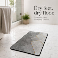 Soft Diatomaceous Earth Absorbent Bath Mat for Bathroom and Entryway