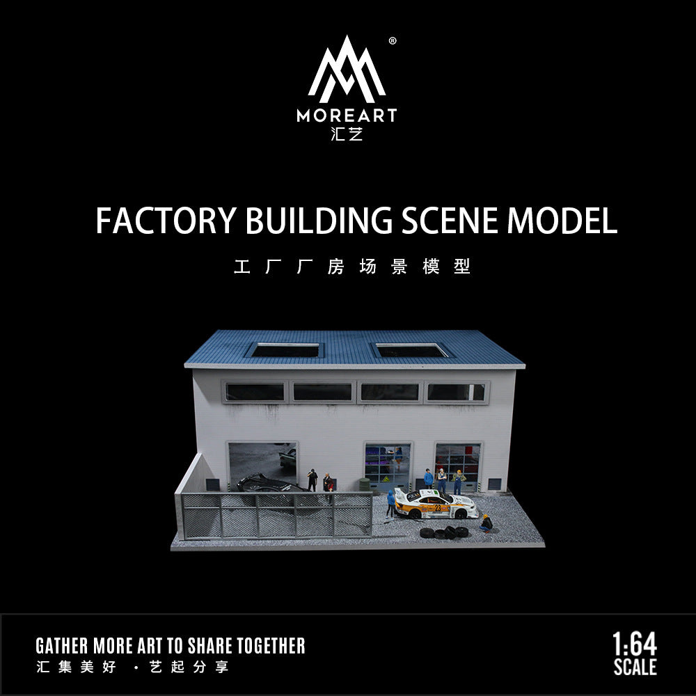 Factory Direct Wholesale Huiyi 1:64 Factory Building Lighted Scene