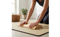 Arched Fitness Block Ridged Top Wood Fitness Block Polished Finish Balance Brick for Stretching