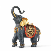 Elephant Figurine Brass Elephant Statue Antique Style for Living Room
