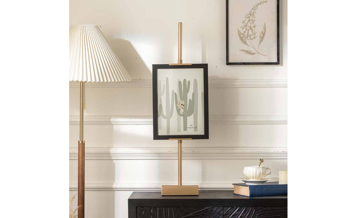 Photo Display Stand, with Rectangular Base Desktop Picture Frame Stand Sleek Tabletop Easel for Entryway