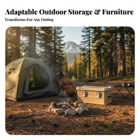 Large Capacity Aluminum Cargo Case Portable Camping Organizer Heavy Duty Storage Container Stackable Design for Outdoor Enthusiasts, Travelers, Car Owners, Road Journeys, Travel, Emergency Preparedness, Shopping