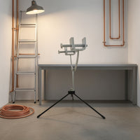 Stable Pipe Joining Clamp Stand Rigid Pipe Clamp with Tripod Base Adjustable Handsunrestricted for Workbench
