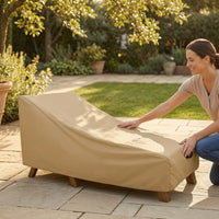 Patio Chaise Lounge Cover Sloped Top Chaise Lounge Cover Woven Textile