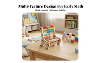 Wooden Counting Toy Cutout Side Panels Preschool Learning Giraffe Abacus Kids Math Toy for Children