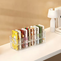 Phone Case Organizer Clear Phone Case Holder Divider Tray Transparent Multi-Slot for Collectors, Desk, Drawer