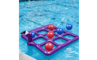 Summer Fun Inflatable Flamingo X and O Toe Game Floating X and O Toe Board Flamingo Pool Toss Game for Beach