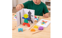 Shadow Matching Game 3D Spatial Reasoning Toy Colorful Wooden Toy with Challenge Cards for Children, Playroom