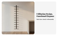 Vertical Vino Display Wall-Mounted Design Vertical Vino Rack Space-Saving Bottle Holder for Restaurant Owners, Homeowners, Dining Room, Under Stairs