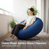 Modern Minimalist design Donut-Shaped Armchair Creative Design accent Chair Comfortable Indoor Seating Statement Piece for homeowners, Students, Book Lovers