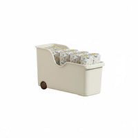 Wheeled Cabinet Basket With casters Rolling cart Easy Pull-accessible for Refrigerator