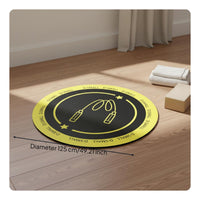 Noise Reduction Round Jump Rope Mat Lightweight Jump Rope Mat Convenient Storage Shock Absorbing Exercise Pad Three-Layer Composite for Home Use