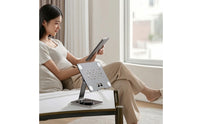 Desktop Stand Foldable Stand with Rotating Base Multi-Angle for Students, Home Office