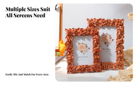 Home Decor Tabletop Display Leaf Relief 3D Floral Frame for Shelf