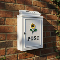 Weatherproof Wall Mounted Mailbox Weather-Resistant Ornate Wall-Mounted Letterbox Heavy Duty Vintage Design Letterbox Lockable Security for Garden