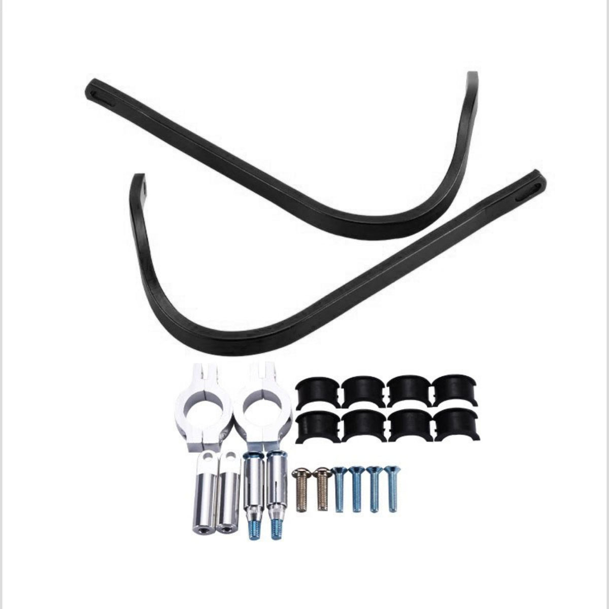 Motorcycle Hand Guards Aluminum Alloy Hand Protectors with Mounting Clamps Universal Handlebar Guard Clamp Kit for Unpaved Terrain