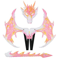 Dragon Costume Set Detailed Wing Attachments Masked Molded Toy