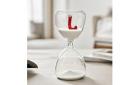 15-Minute Glass Hourglass Transparent Hourglass Timer Decorative Sand Clock Timer Elegant for Professionals, Students, Desk, Office, Kitchen, Meditation