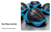 6 Pieces Child S Knee Elbow Wrist Guards Set Anti-Fall Protection 6 Piece Safety Gear Set Childrens Rollerblading Pads