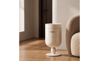 Stainless Steel Trash Can with Wheels Pedestal Trash Bin with Wheels Portable Wastebasket Rust-Resistant for Office