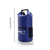 Quick-Access Dry Bag with Front Pocket Sturdy Dry Bag with Mesh Pocket Compact Waterproof Backpack Heavy Duty for Kayakers, Swimmers, Kayaking, Beach