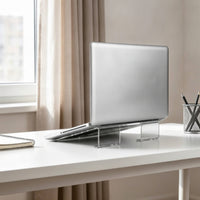 Acrylic Laptop Stand Ventilated Laptop Riser Cooling Notebook Stand for Office, Study