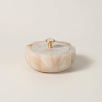 Marble Storage Box with Lid Elegant Marble Decorative Box with Lid Compact for Tabletop