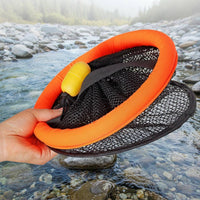 Orange Flotation Collar Floating Catch Basket High Buoyancy Foldable Catch Basket Drawstring Top Fishing Gear Carry Strap