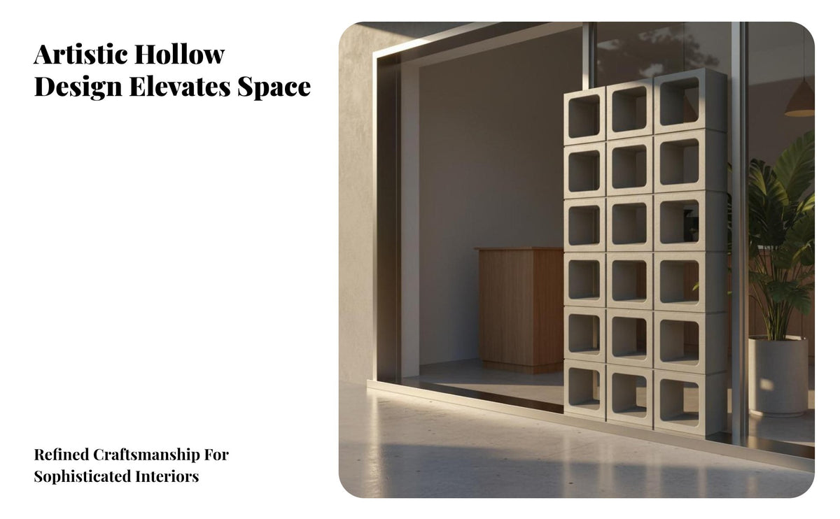PU Concrete Block Double-Sided Decorative Screen Block Lightweight Building Material for Homeowners, Design Professionals, Commercial Space